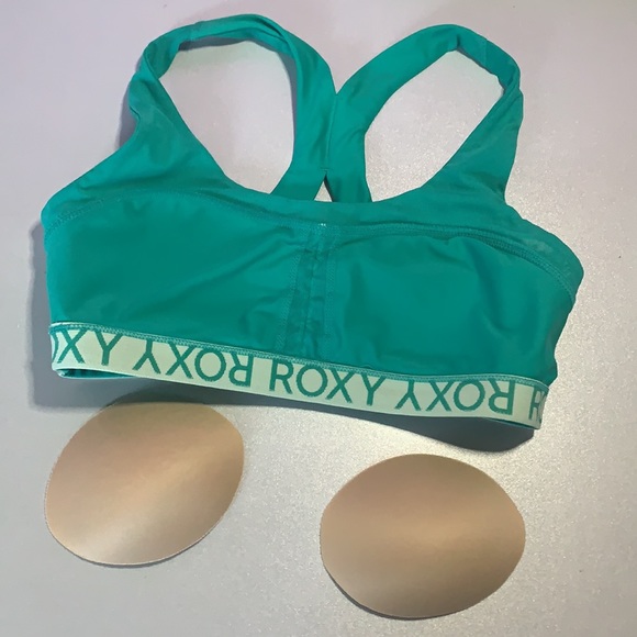 Roxy Spirit Sports Bra S/34 Mesh Sweetheart Pinch Front Racerback. New - Picture 9 of 11